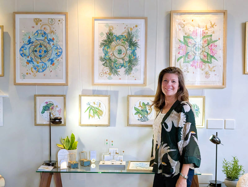 NEW Mixed media Originals - Radiant Bali