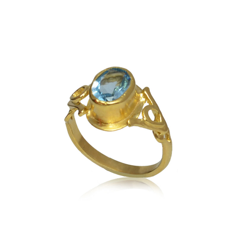 PROMISE RING WITH BLUE TOPAZ