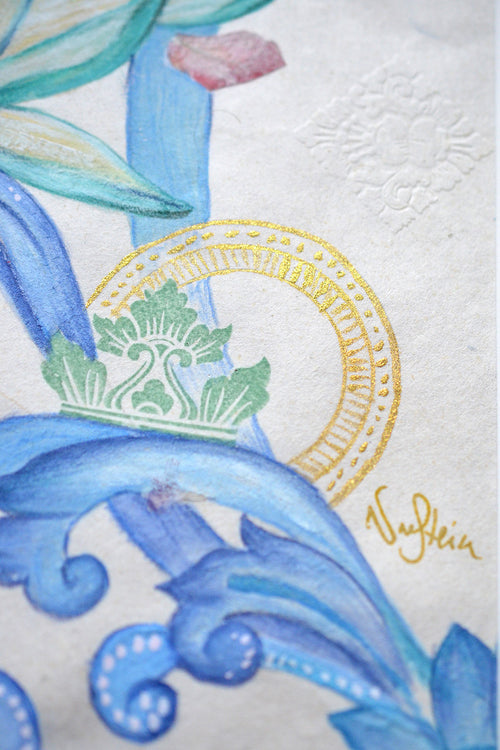 MYSTICAL WATER Bali -  Water lilies mixed media original art