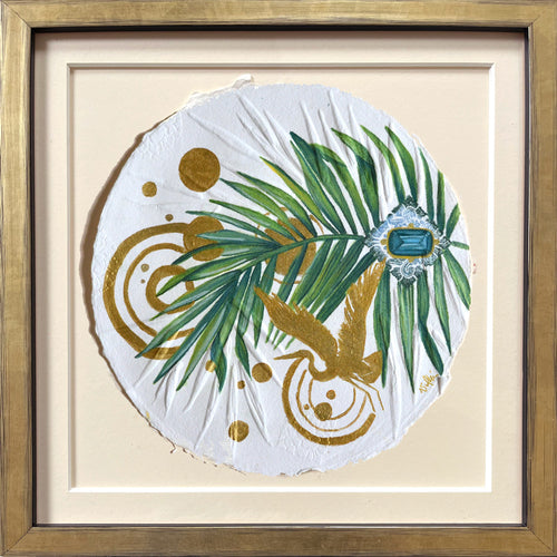 'SHINE'- Palm Leaf mixed media - Victoria von Stein Design