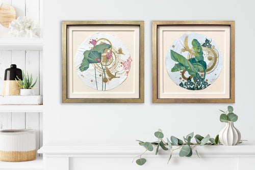 'PROSPERITY'- Banana Leaf mixed media