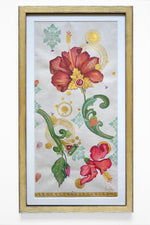 RISE IN PASSION Bali - Hibiscus mixed media original art - Victoria von Stein Design