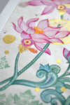 RESILIENCE II Bali - Lotus mixed media original art