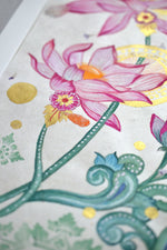 RESILIENCE II Bali - Lotus mixed media original art