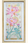 RISE IN RESILIENCE Bali - Lotus mixed media original art - Victoria von Stein Design