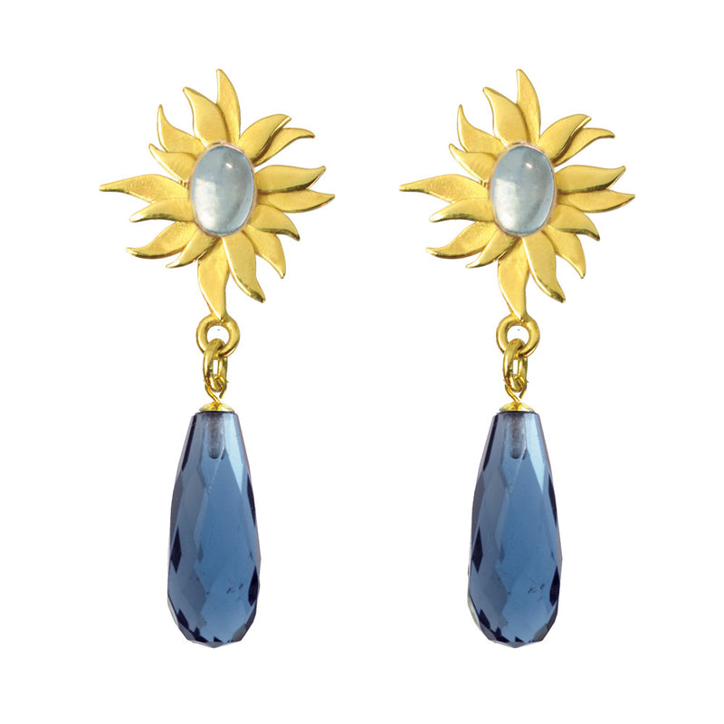 Abahti Sun Drop Earrings with Gemstones - Victoria von Stein Design