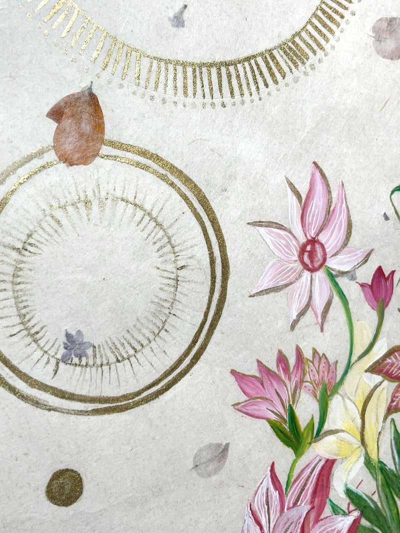 ALIVENESS - Floral Woman Original Art - Victoria von Stein Design