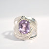 CAHYA Handcarved Botanical Cocktail Ring with Cushion Cut Gemstone - Victoria von Stein Design
