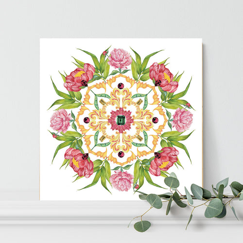 Botanical Mandala Bali - ABUNDANCE - Limited Edition Gyclée Hand-Finished Art Print - Victoria von Stein Design