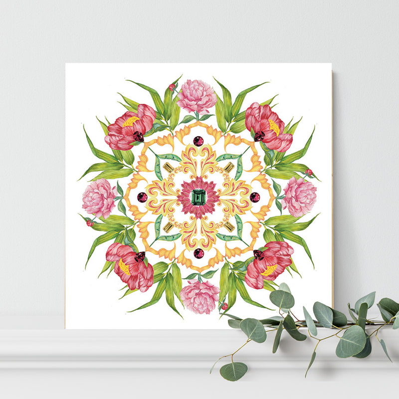 Botanical Mandala Bali - ABUNDANCE - Limited Edition Gyclée Hand-Finished Art Print - Victoria von Stein Design