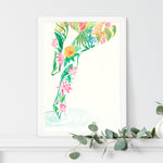 BALI BLOSSOM  Gyclée Art Print Limited Edition - colourful botanical figurative illustration - Victoria von Stein Design