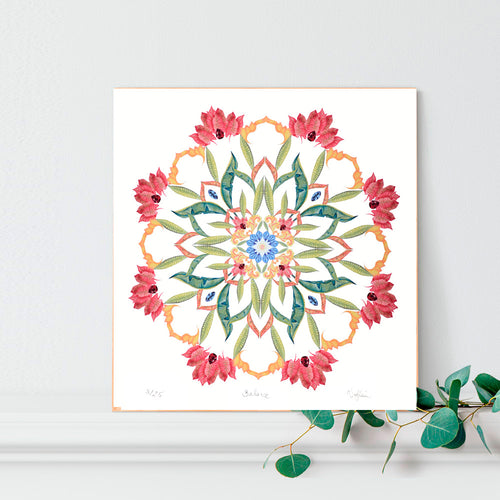 BOTANICAL MANDALA - BALANCE - Limited Edition Gyclée Hand-Finished Art Print - Victoria von Stein Design