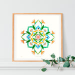 BOTANICAL MANDALA JOYFULNESS - Limited Edition Gyclée Hand-Finished Art Print - Victoria von Stein Design
