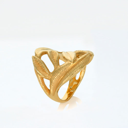 MELATI Handcarved Botanical Statement Ring - Victoria von Stein Design