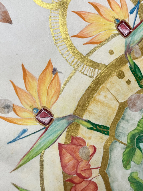 Botanical Mandala Bali - VITALITY - Original Art - Victoria von Stein Design