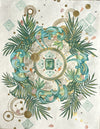 MYSTICAL RADIANCE - Botanical Mandala Bali - mixed-media original art - Victoria von Stein Design