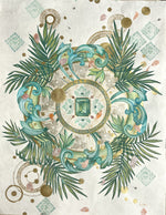 MYSTICAL RADIANCE - Botanical Mandala Bali - mixed-media original art - Victoria von Stein Design