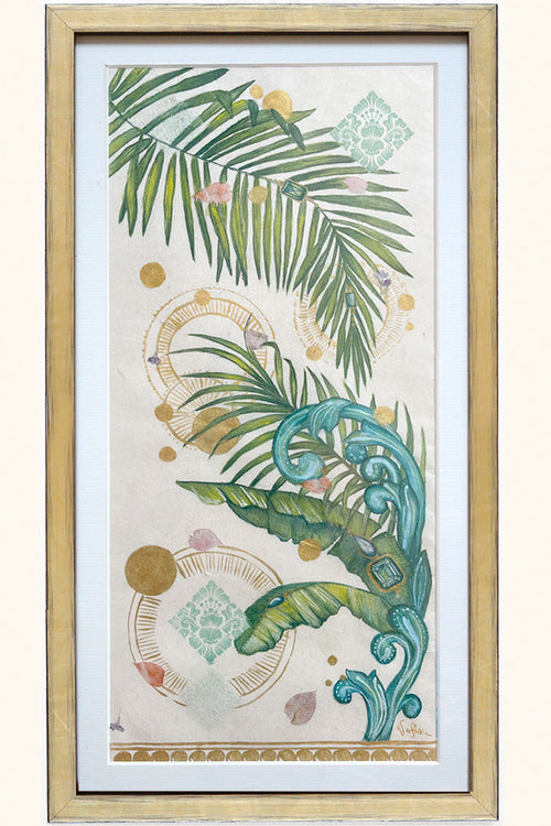 RISE IN MYSTICAL RADIANCE - mixed-media original art - Victoria von Stein Design