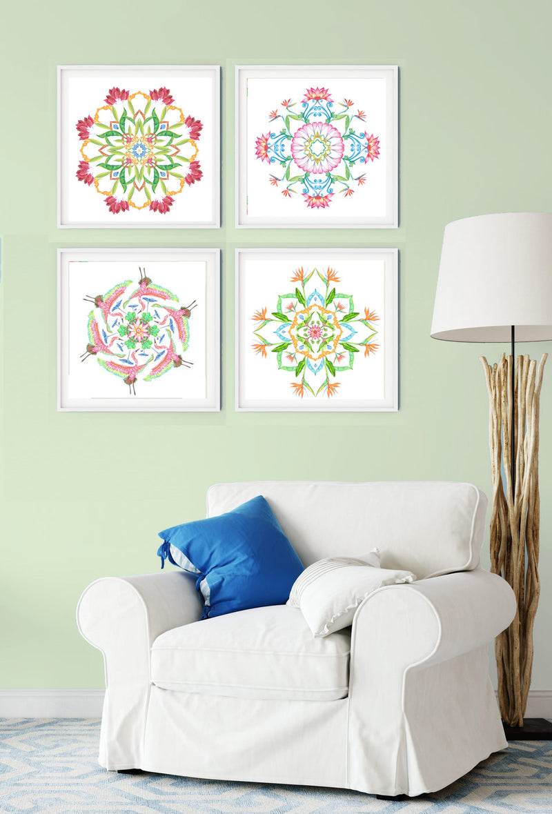 BOTANICAL MANDALA - BALANCE - Gyclée Art Print Limited Edition - Victoria von Stein Design
