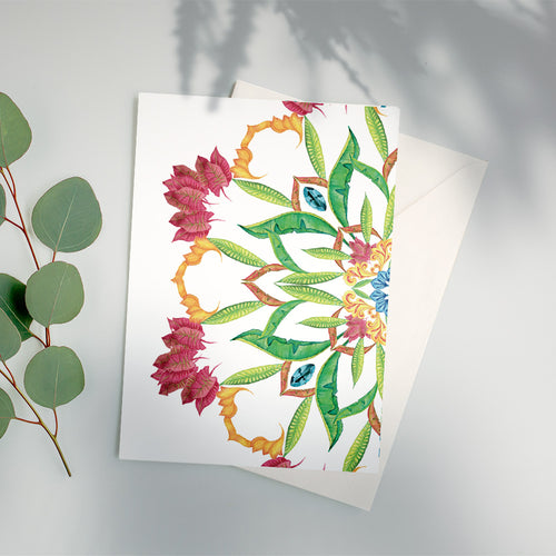 Botanical Mandala A6 Greeting Card Balance - Victoria von Stein