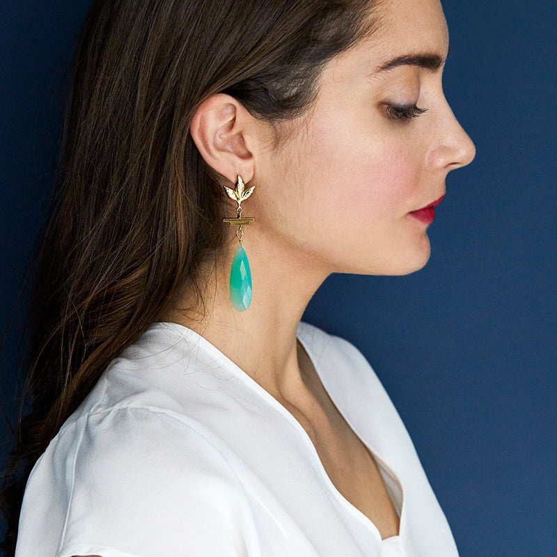 Havana Chandelier Earrings - Turquoise - Victoria von Stein Ltd