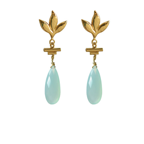 Havana Chandelier Earrings - Aqua - VICTORIA VON STEIN Design