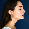 Havana Chandelier Earrings - Green Onyx - Victoria von Stein Ltd