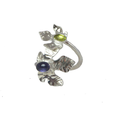  Lily Leaf Wrap Ring - Silver