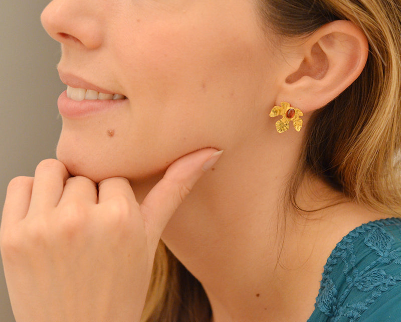 Lily Leaf Studs - Victoria von Stein Ltd