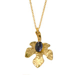 Lily Leaf Pendant with Gemstone - Victoria von Stein Design