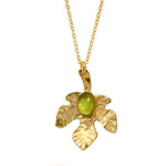 Lily Leaf Pendant with Gemstone - Victoria von Stein Design
