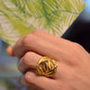 MELATI Handcarved Botanical Statement Ring - Victoria von Stein Design