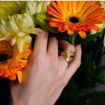 MELATI Handcarved Botanical Statement Ring - Victoria von Stein Design