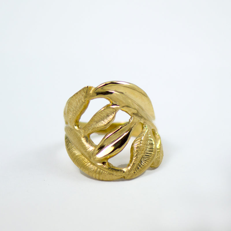 MELATI Handcarved Botanical Statement Ring - Victoria von Stein Design