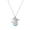 Lalita Tropical Leaf Pendant with Chalcedony - Victoria von Stein Ltd