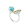 SARASWATI Handcarved Lotus Duo Ring with Gemstones - Victoria von Stein Design