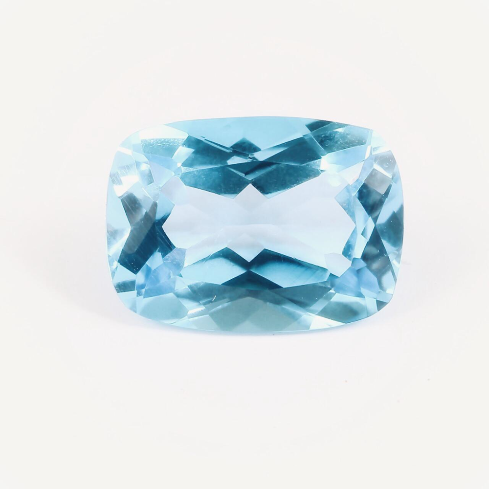 BANYU Handcarved Botanical Cocktail Ring with Topaz