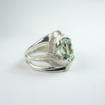 CAHIA Handcarved Botanical Ring with Gemstone - Victoria von Stein 