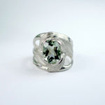 CAHIA Handcarved Botanical Ring with Gemstone - Victoria von Stein 