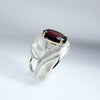 INDAH Handcarved Botanical Leaf Ring with a Gemstone - Victoria von Stein Design