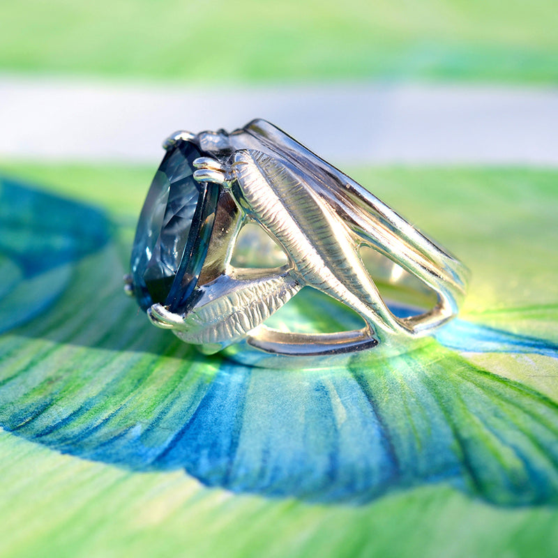 BANYU Botanical Cocktail Ring - side  - Victoria von Stein