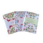 A5 Notebooks Set of 3 - Bali Exotic Botanical Mandalas - Victoria von Stein Design