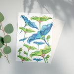 Lotus Leaves A6 Greeting Card - Bali - Victoria von Stein Ltd