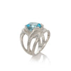 CAHYA Handcarved Botanical Cocktail Ring with Gemstone - Victoria von Stein Design