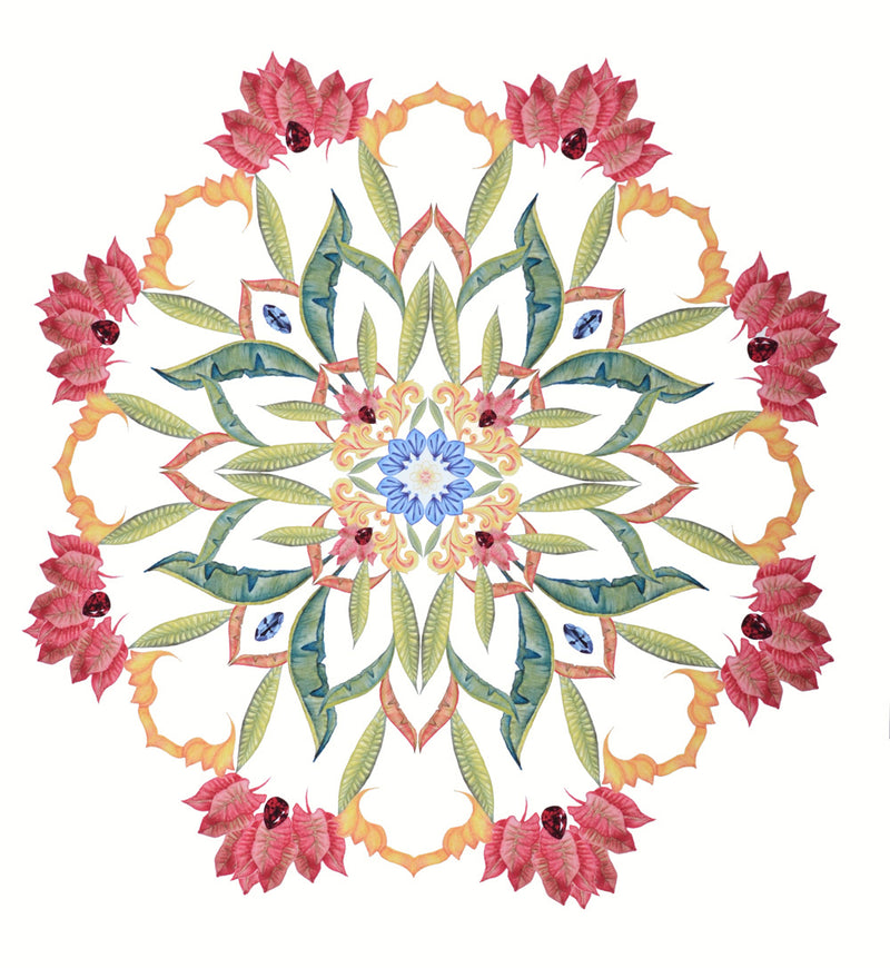 BOTANICAL MANDALA - BALANCE - Gyclée Art Print Limited Edition - Victoria von Stein Design