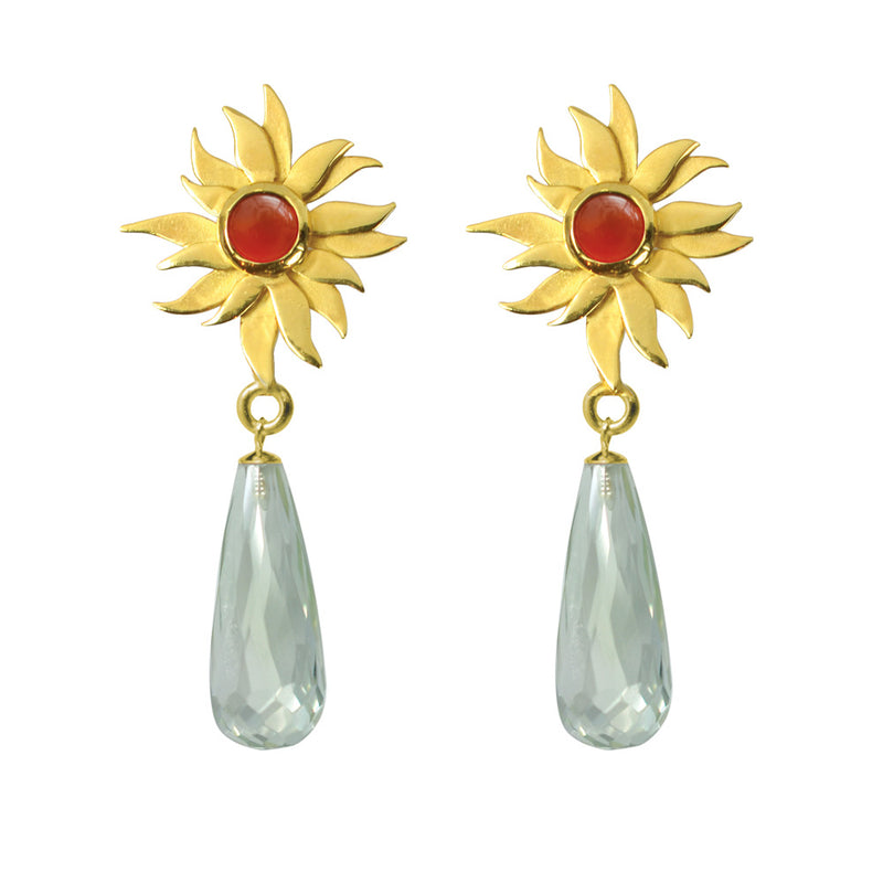 Abahti Sun Drop Earrings with Multi Gemstones - Victoria von Stein Ltd