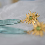 Abahti Sun Drop Earrings with Peridot and Blue Quartz - Victoria von Stein Ltd