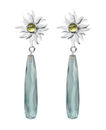 Abahti Sun Drop Earrings with Peridot and Blue Quartz - Victoria von Stein Design