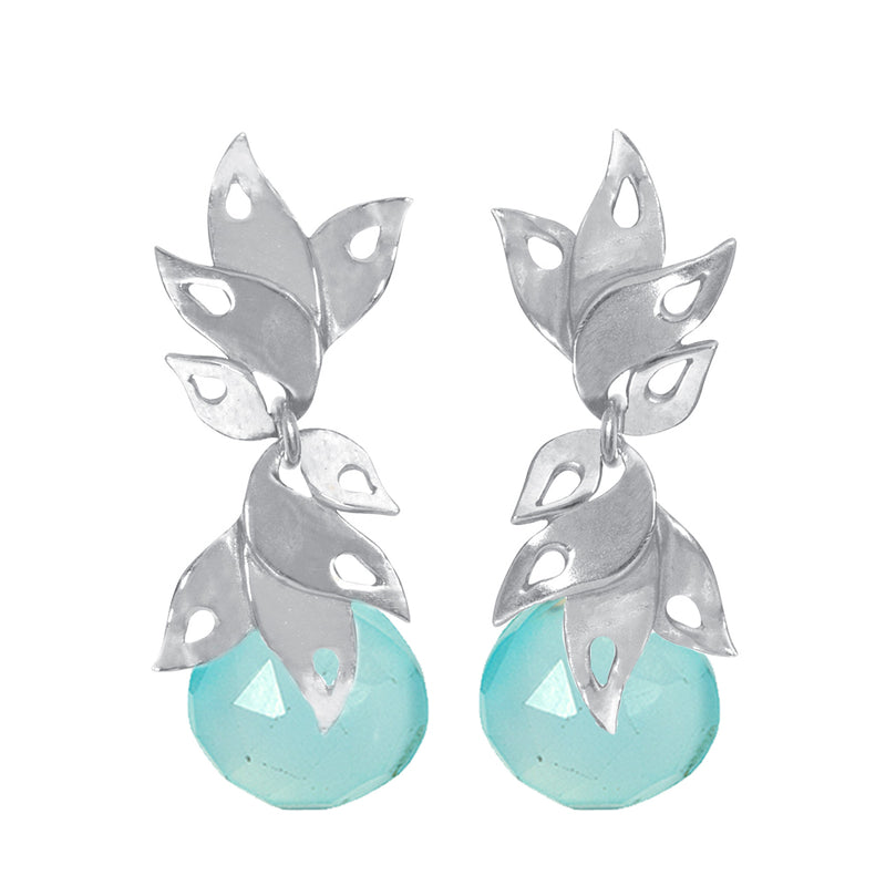 Alappuzha Tropical Leaf Drop Earrings - Victoria von Stein Ltd