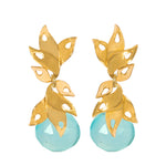 Alappuzha Tropical Leaf Drop Earrings - Victoria von Stein Ltd